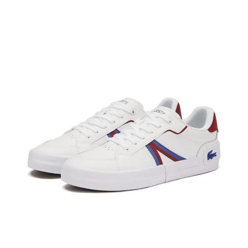 LACOSTE Low Top Skateboard Shoes Men's White-1