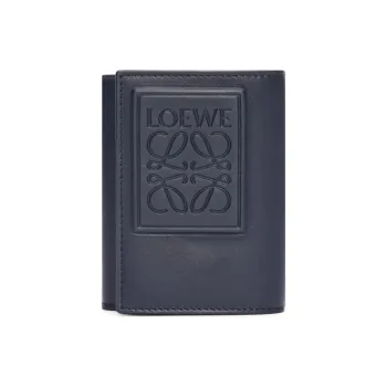 LOEWE Satin Calfskin Wallet Men's Dark Marine Blue
