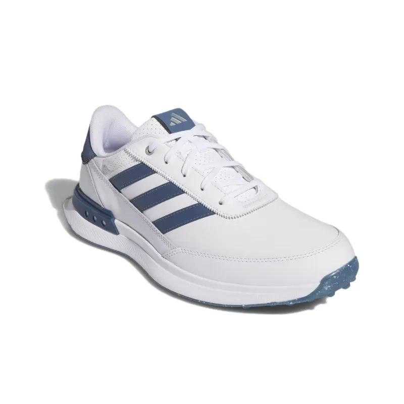 Adidas S2G Spikeless Leather 24 Golf Cloud White Collegiate Navy Silver Metallic-2