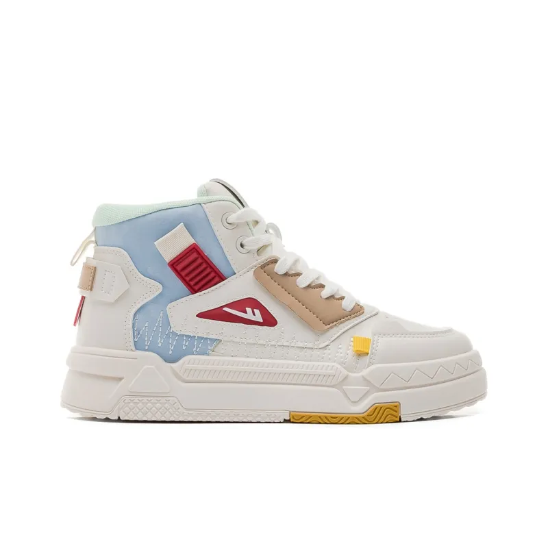Warrior High Top Skateboard Shoes Women's Beige Moon-10