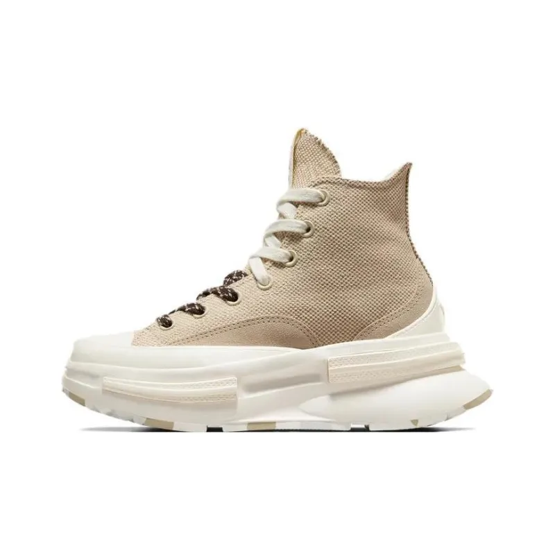 Converse Run Star Legacy Anti Slip And Wear Resistant Height Increasing High Top Canvas Shoes Unisex Ecru-0