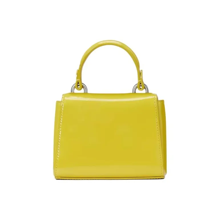 Kate Spade Katy Patent Leather Handbag Shoulder Bag Crossbody Bag Women's Yellow Green-2