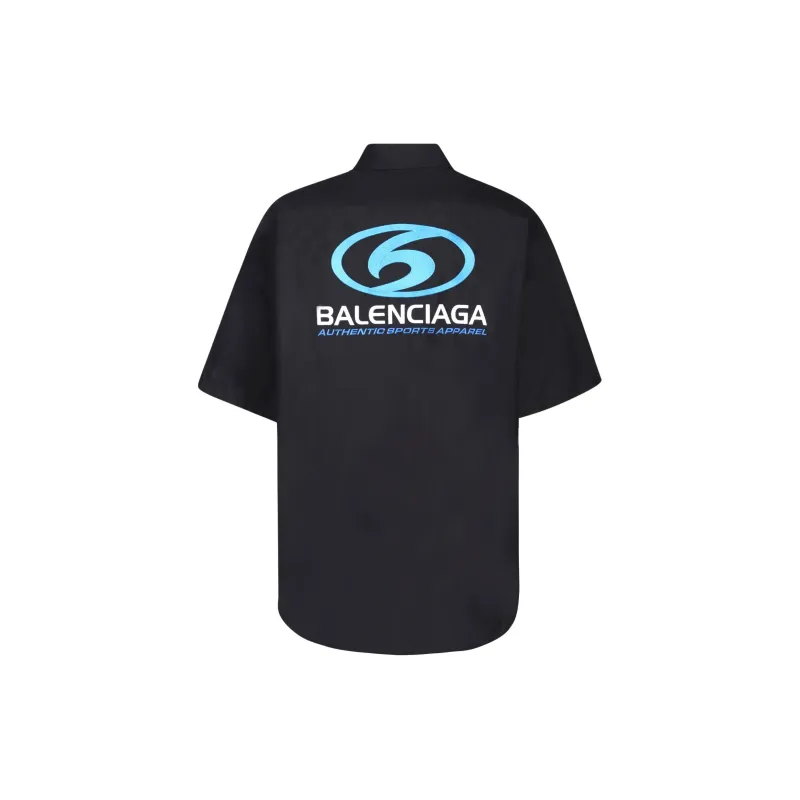 Balenciaga Collared Short Sleeve Shirt-1