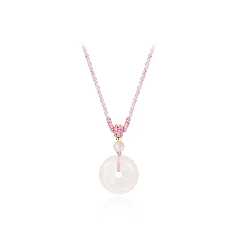 Teddy Bear Collection Chalcedony Jade Necklaces Unisex-1