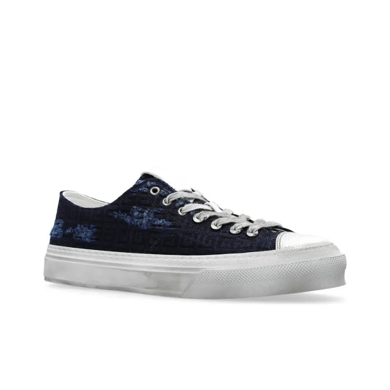 Givenchy Low Top Skateboard Shoes Men's Blue-2