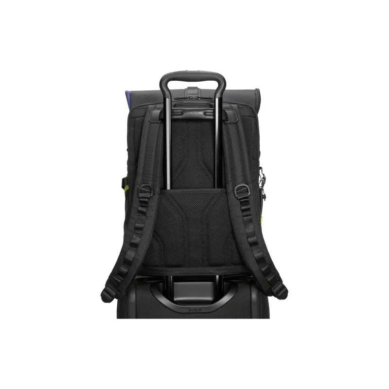 TUMI Leather Backpack Unisex Blue-6