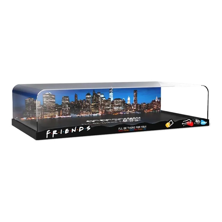 KGBOX Building Block 10292 'Friends' Apartment Figure Transparent Display Case Coffee Shop Acrylic Model Accessories-8