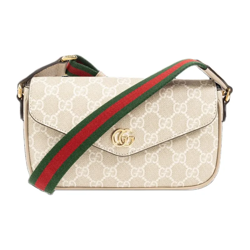 GUCCI Ophidia Supreme Canvas Shoulder Bag, Crossbody Bag Mini Women's Beige & Oat-1
