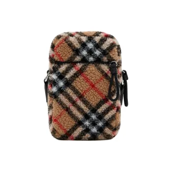 Burberry Polyester Cell Phone Pouch Shoulder Bag Crossbody Bag Kids' Brown & Multicolor