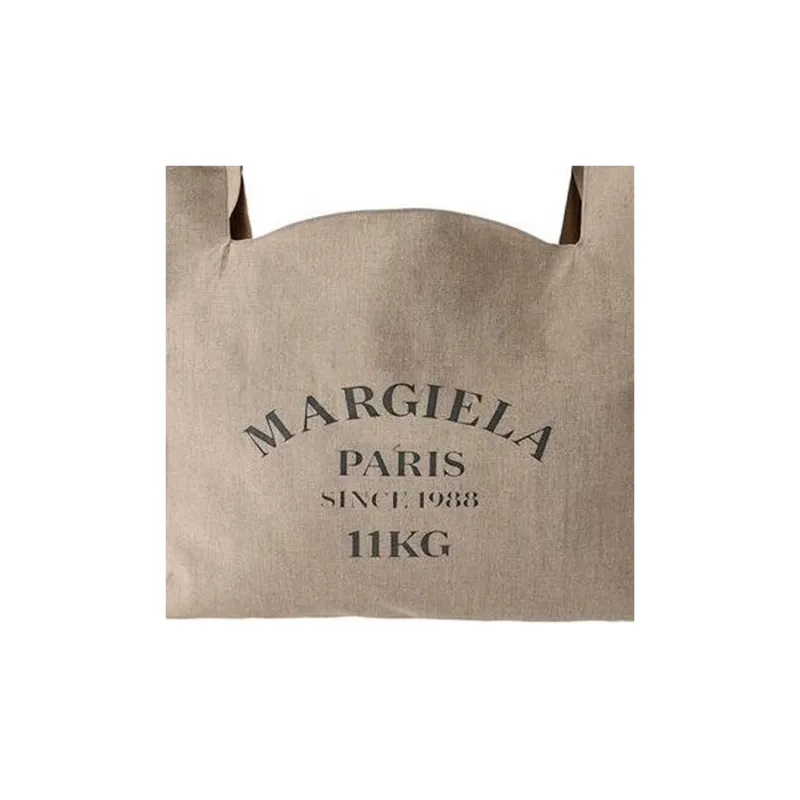 Maison Margiela Linen Handbag Unisex Beige-4
