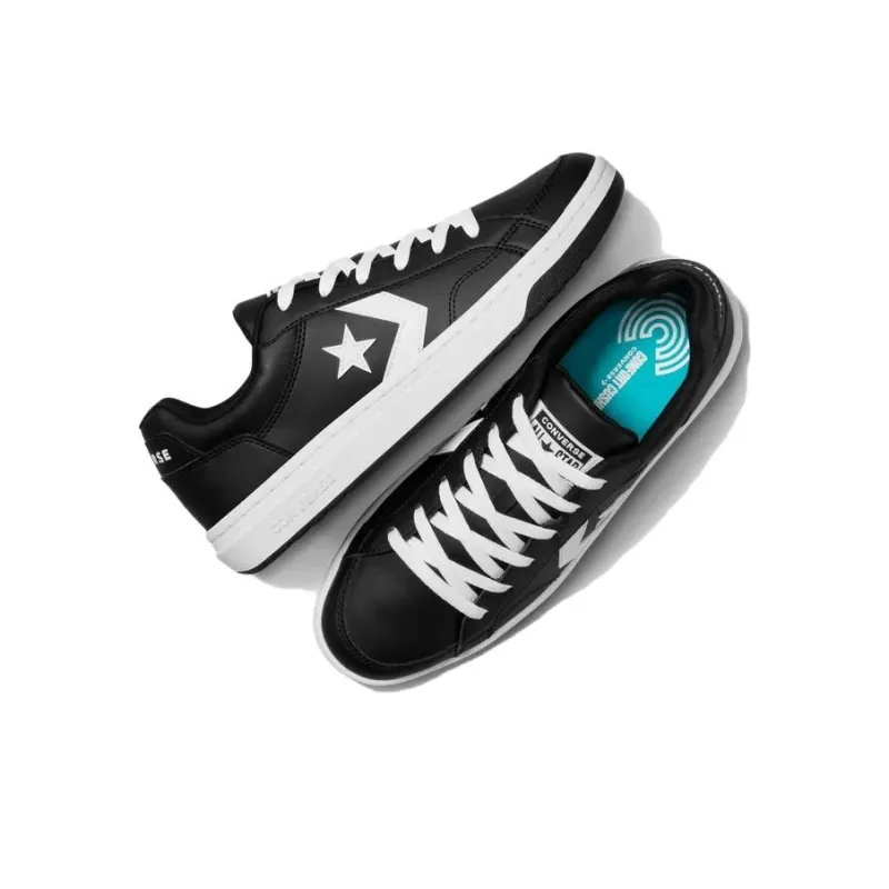 Converse Pro Blaze V2 Slip Resistant Balanced Lightweight Low Top Skateboard Shoes Unisex Black White-3