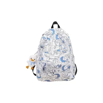 Deli Bear Nylon Backpack Regular Unisex Graffiti White/Comic Style 1/Comic Style 2