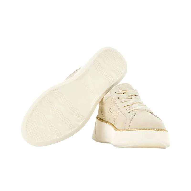 HOGAN Rebel Low-Top Casual Shoes Women's Beige Yellow-4