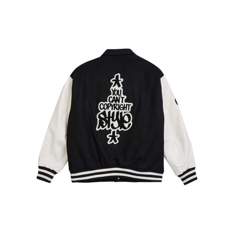 FOSS x Eric Haze Baseball Jacket Unisex Black-1