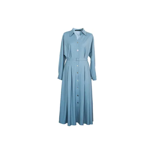 ROEYSHOUSE Long-Sleeved Dresses Women's Light Blue