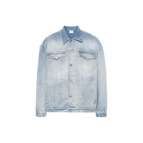 Vetements Embossed-logo Denim Jacket