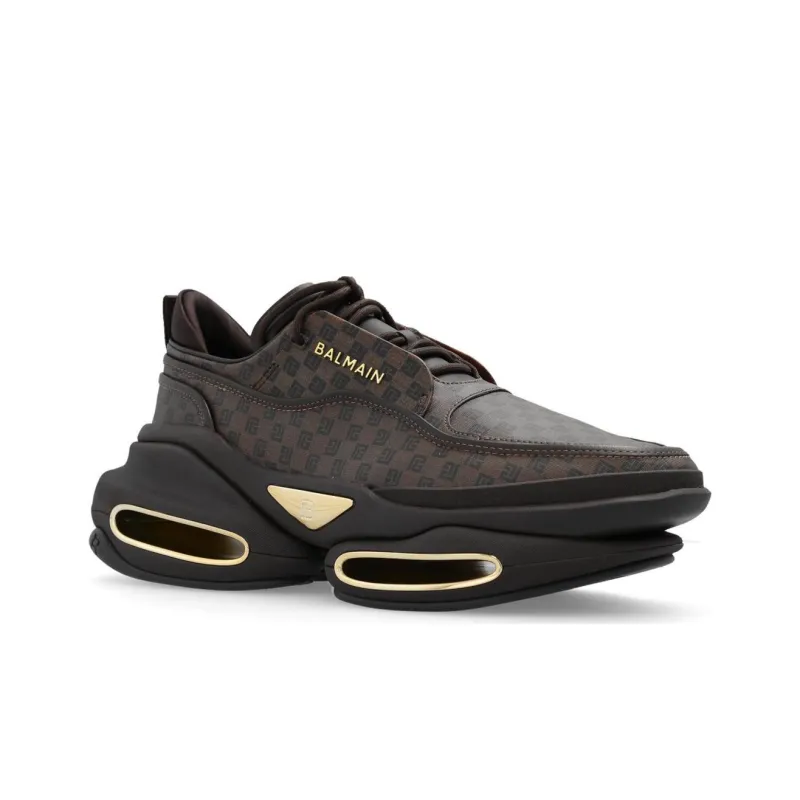 BALMAIN B-Bold Monogram-print Sneakers-2
