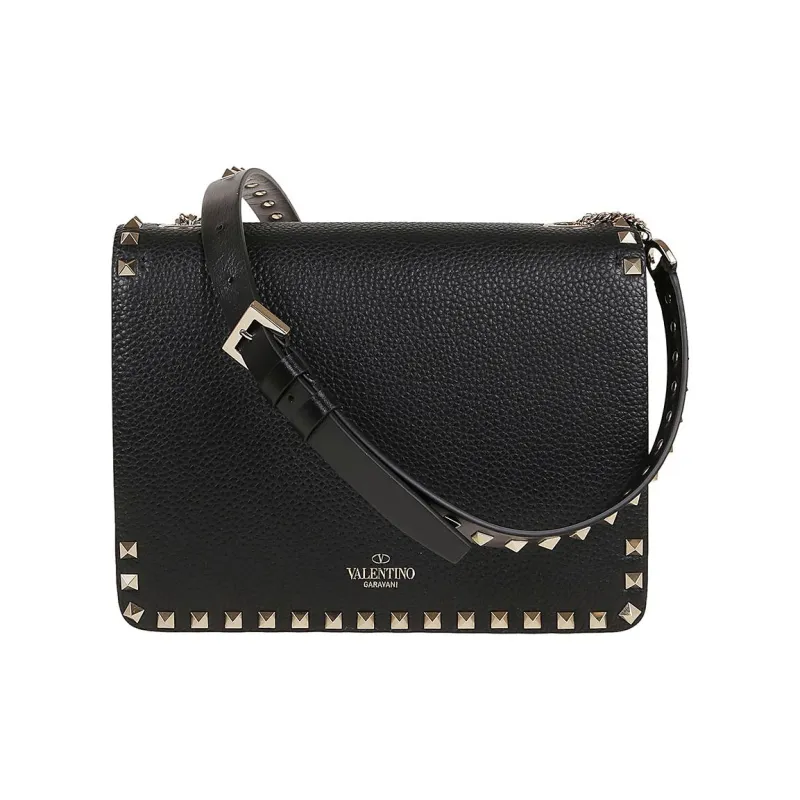 Valentino Calfskin Crossbody Bag Shoulder Bag Women's Black-2
