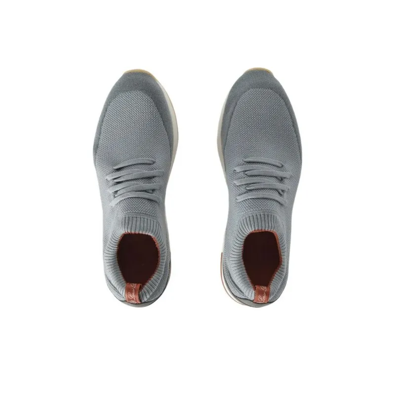 Loro Piana Low Top Casual Shoes Men's Gray-3