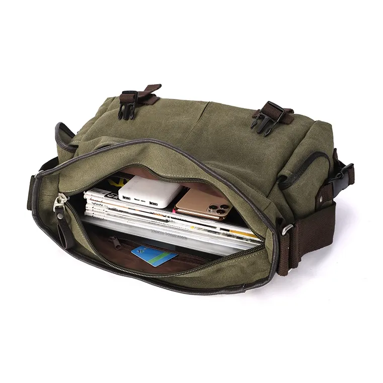 RIOREX Canvas Messenger Bag Canvas Bag Shoulder Bag Crossbody Bag Regular Unisex Multicolor-15