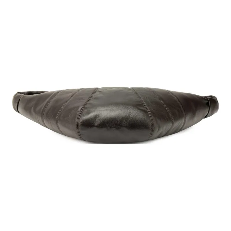 Lemaire Lambskin Goat Horn Puffy Crossbody Bags Medium Size Dark Chocolate-4