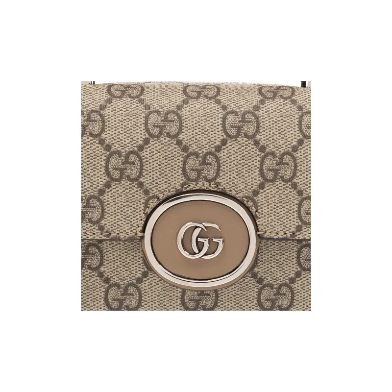 GUCCI Canvas Canvas Bag Handbag Shoulder Bag Mini Women's Beige/Ebony-4