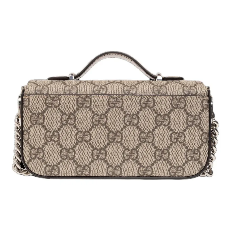 GUCCI Canvas Canvas Bag Handbag Shoulder Bag Mini Women's Beige/Ebony-2