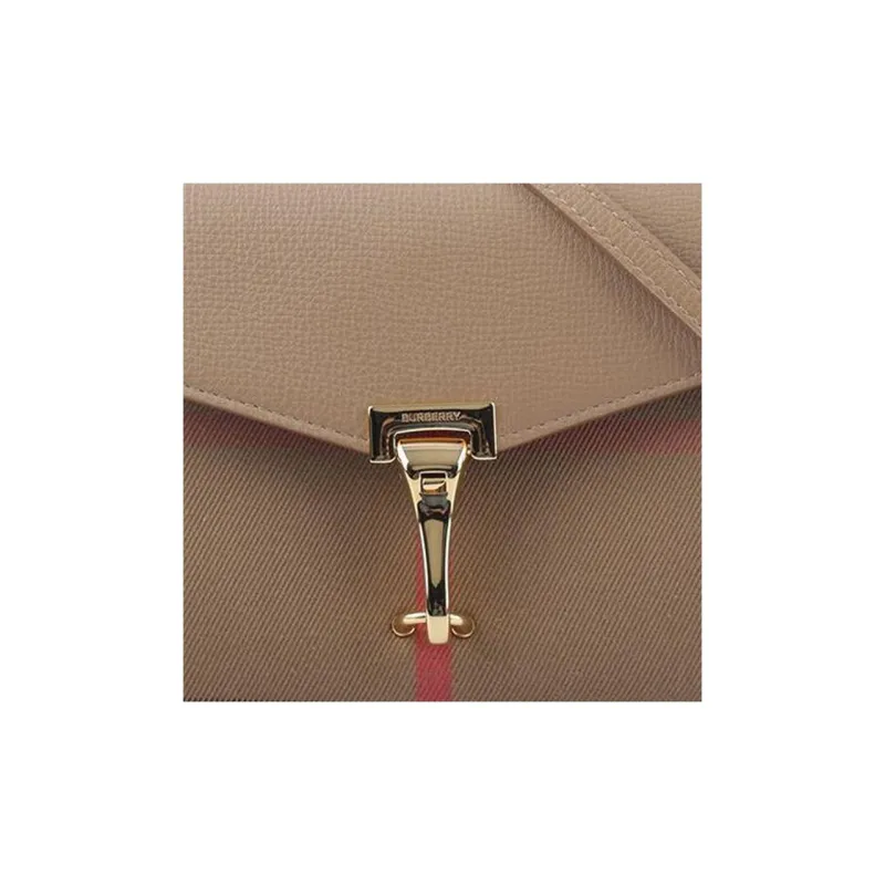 Burberry Canvas With Leather Crossbody Bag, Shoulder Bag Unisex Camel-6