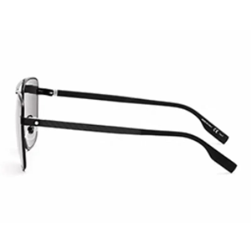 MONTBLANC Metal Rubber Aviator Sunglasses Unisex Black-2