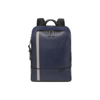 TUMI Leather Backpack Unisex Blue