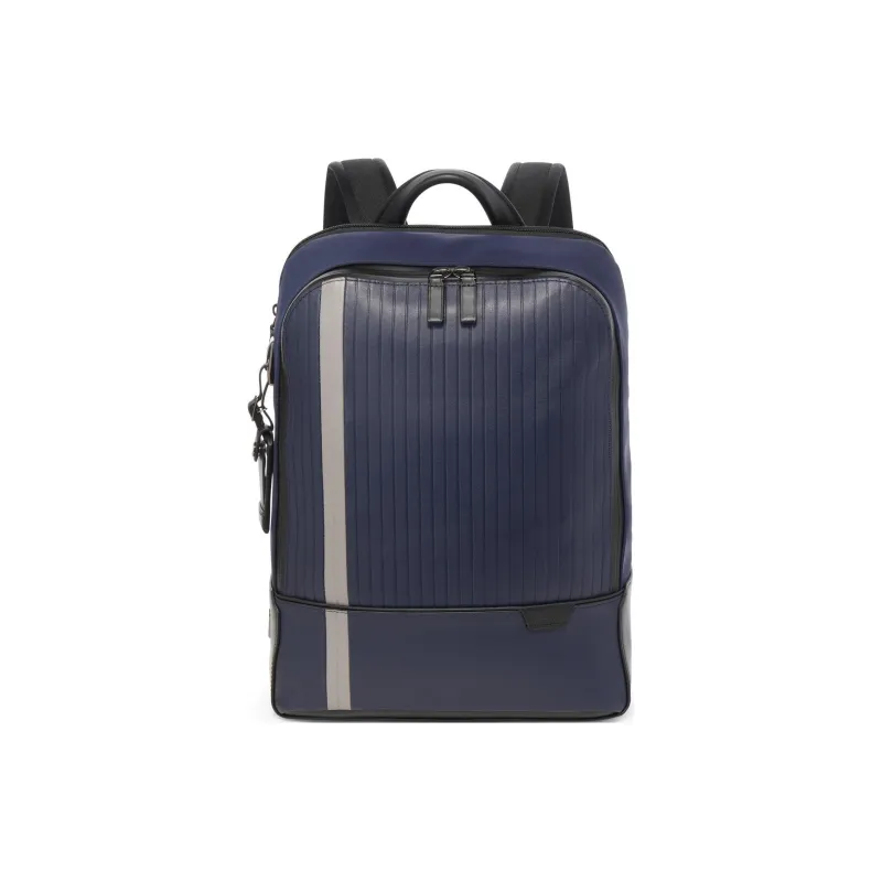 TUMI Leather Backpack Unisex Blue-0