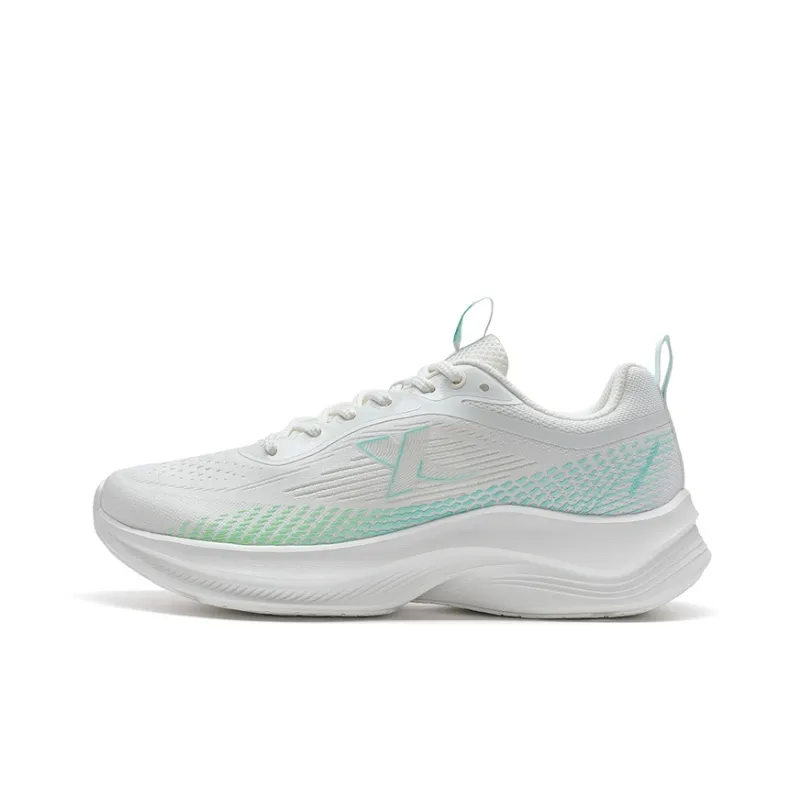 XTEP Feather Running Shoes Men High Top Sail White/Neon Pink Green-0