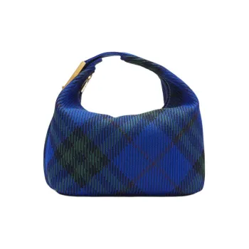 Burberry Polyamide Luggage Bag Handbag Medium Size Women's Knight Blue
