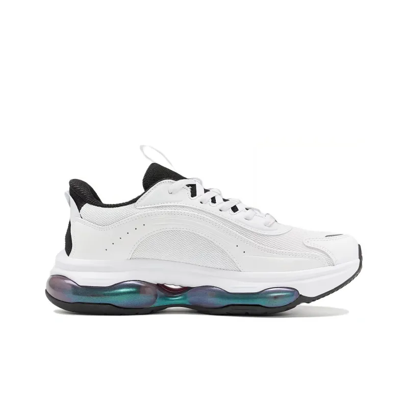 PEAK Cushioning Anti Slip And Wear Resistant Low Top Running Shoes Men's White Black-1