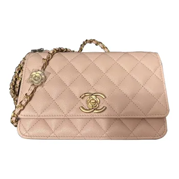 CHANEL WOC Calfskin Shoulder Bag Crossbody Bag Wallet Women's Cherry Blossom Pink