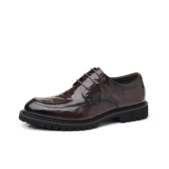 MODENGPAN Dress Shoes Men Low Top Black, Brown