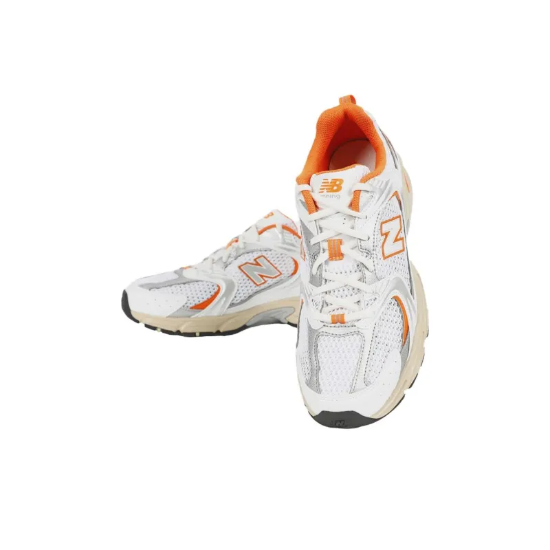 New Balance 530 White Silver Orange-3