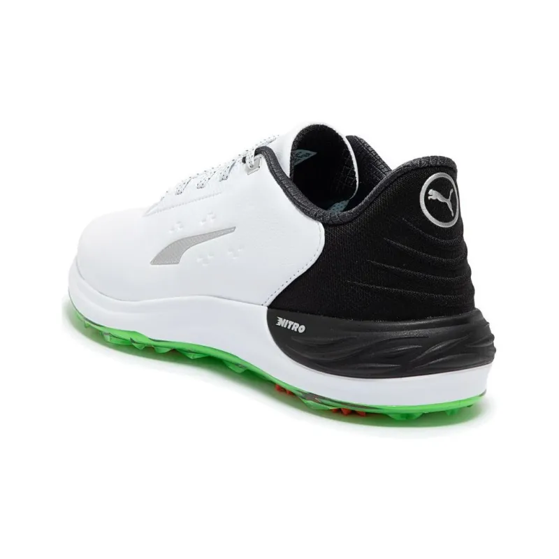 PUMA Phantomcat Nitro Slip Resistant Low Top Golf Shoes Men's White Black Green-3