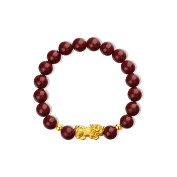 Olampe Reconstructed Cinnabar Jade Bracelets Women's