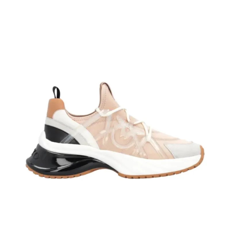 PINKO Love Birds Panelled Lace Up Sneakers Women's-1