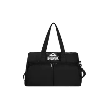 PEAK Polyester Backpack Portable One Shoulder Travel Bag Large Size Unisex Black