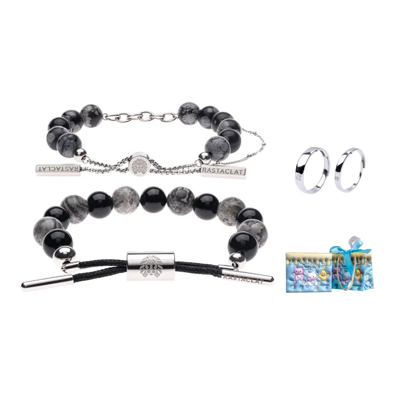 Rastaclat Black Agate Bracelets Unisex-9