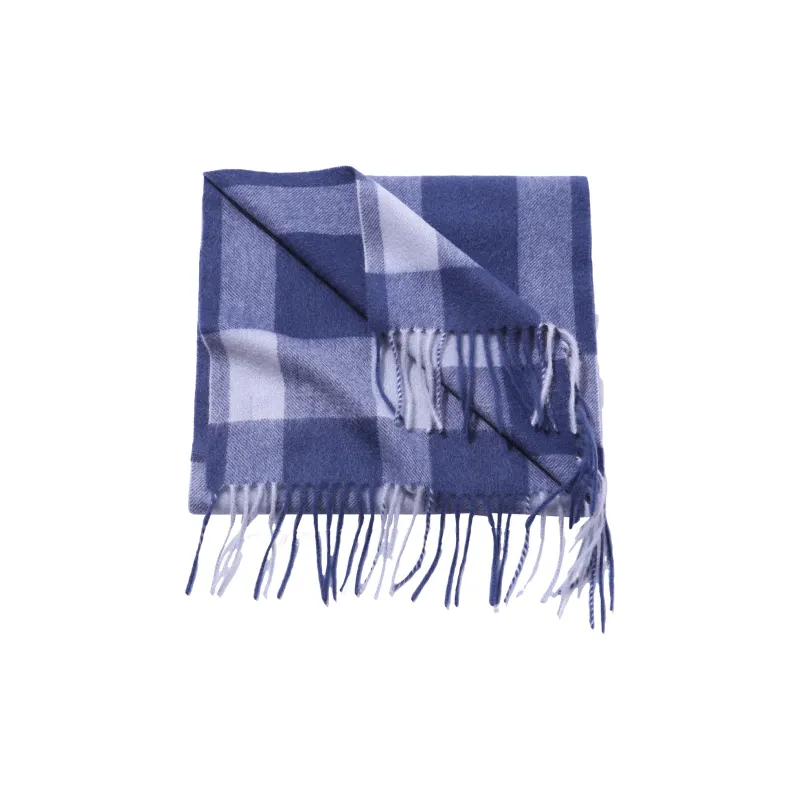 H YXIANG Cashmere Knit Scarves Unisex-1