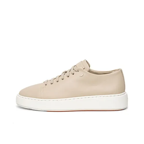 Santoni Panelled Leather Sneakers