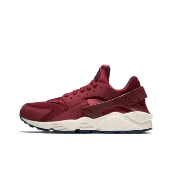 Nike Air Huarache Run Cushioning Wear Resistant Low Top Running Shoes Unisex Red