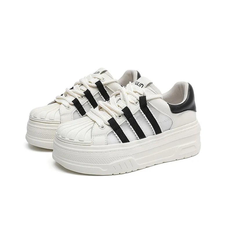 AIFUlIn Evelyn Abrasion Resistant Slip Resistant Low Top Skateboard Shoes Women's White-7