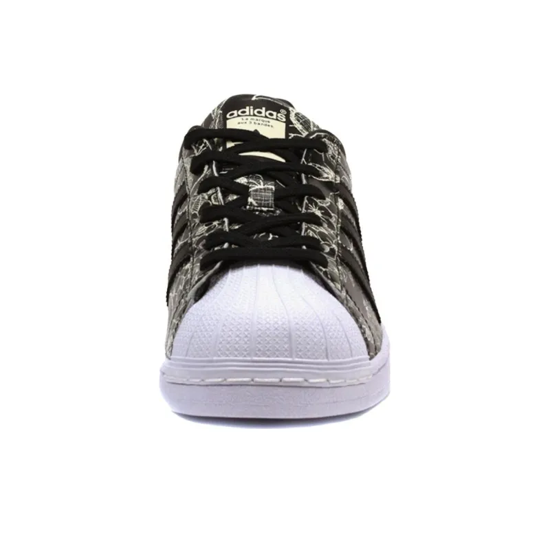 Adidas Superstar Black Flower Print Women's-2