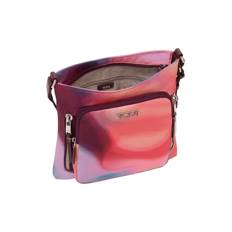 TUMI Leather Shoulder Bag, Crossbody Bag Women's Red-1