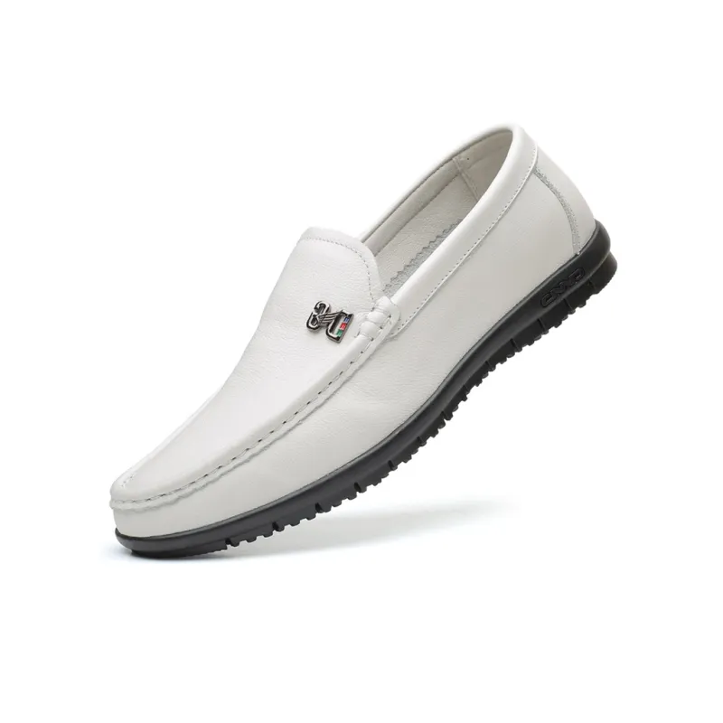 GZZ Gommino Loafers Men Black/White-7