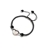 Peace Lock Couple Bracelets (Black)